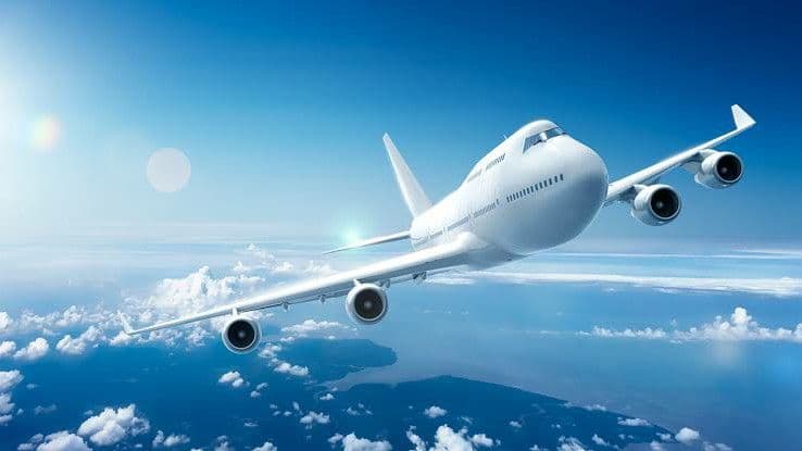 Airplane in the sky